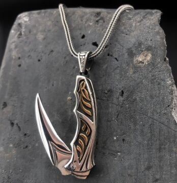 925 Ayar Çakı Tasarımlı Gümüş Kolye