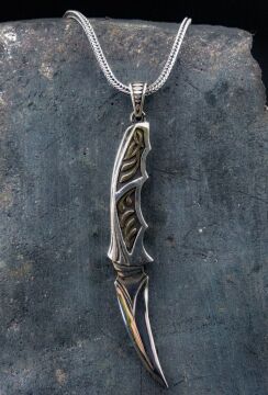 925 Ayar Çakı Tasarımlı Gümüş Kolye