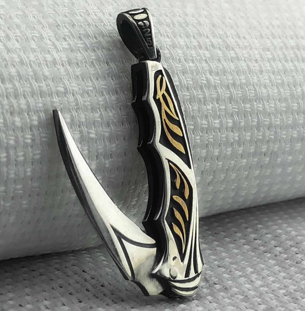 925 Ayar Çakı Tasarımlı Gümüş Kolye Ucu