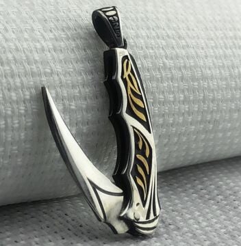 925 Ayar Çakı Tasarımlı Gümüş Kolye Ucu