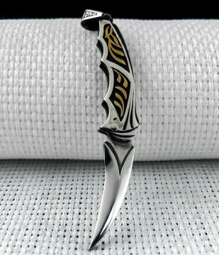 925 Ayar Çakı Tasarımlı Gümüş Kolye Ucu