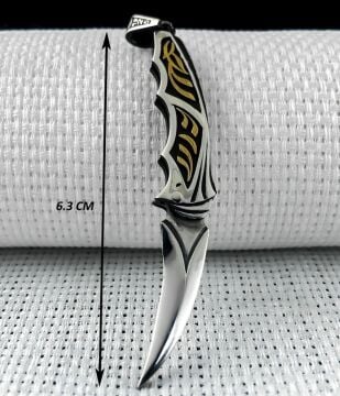 925 Ayar Çakı Tasarımlı Gümüş Kolye Ucu