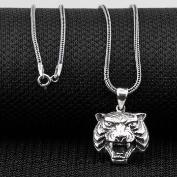 Kaplan Tasarımlı 925 Ayar Gümüş Kolye