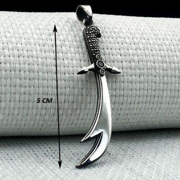 925 Ayar Zülfikar Kılıç Tasarımlı Gümüş Kolye