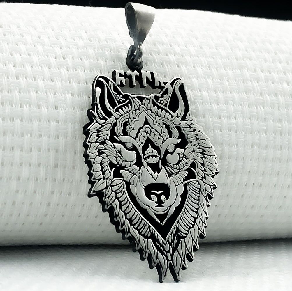 Kurt Tasarımlı 925 Ayar Türk Yazılı Gümüş Kolye Ucu