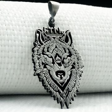 Kurt Tasarımlı 925 Ayar Türk Yazılı Gümüş Kolye Ucu