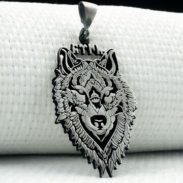 Kurt Tasarımlı 925 Ayar Türk Yazılı Gümüş Kolye Ucu