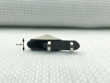 Osmanlı Tuğralı Üçgen Muska Kabı 925 Ayar Gümüş Kolye Ucu