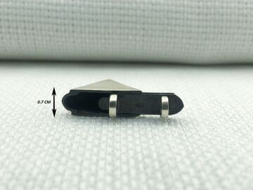 Osmanlı Tuğralı Üçgen Muska Kabı 925 Ayar Gümüş Kolye Ucu