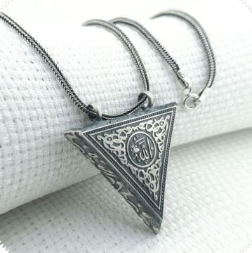 925 Ayar Allah yazılı Cevşeni Muska Kabı Kolye