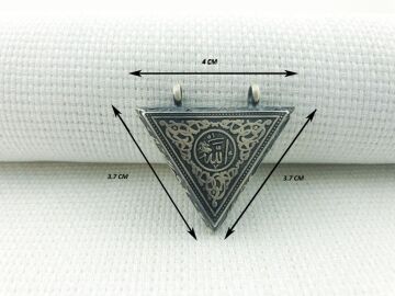 925 Ayar Allah yazılı Cevşeni Muska Kabı Kolye