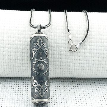Silindir 925 Ayar Cevşen Muska Kabı Kolye