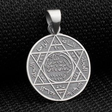 Mührü Süleyman Gümüş Kolye Ucu