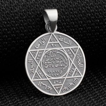 Mührü Süleyman Gümüş Kolye Ucu