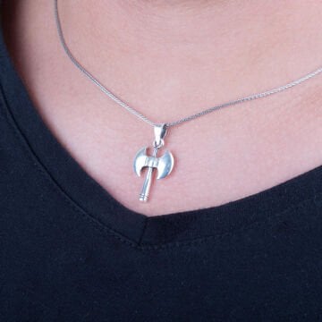 925 Ayar Gümüş Balta Kolye