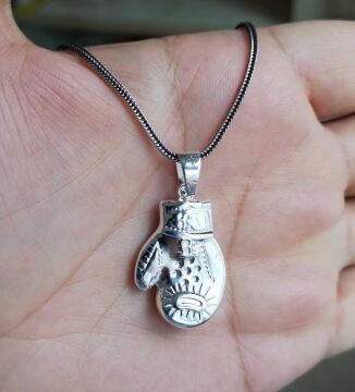 925 Ayar Gümüş  Boks Eldiveni Kolye