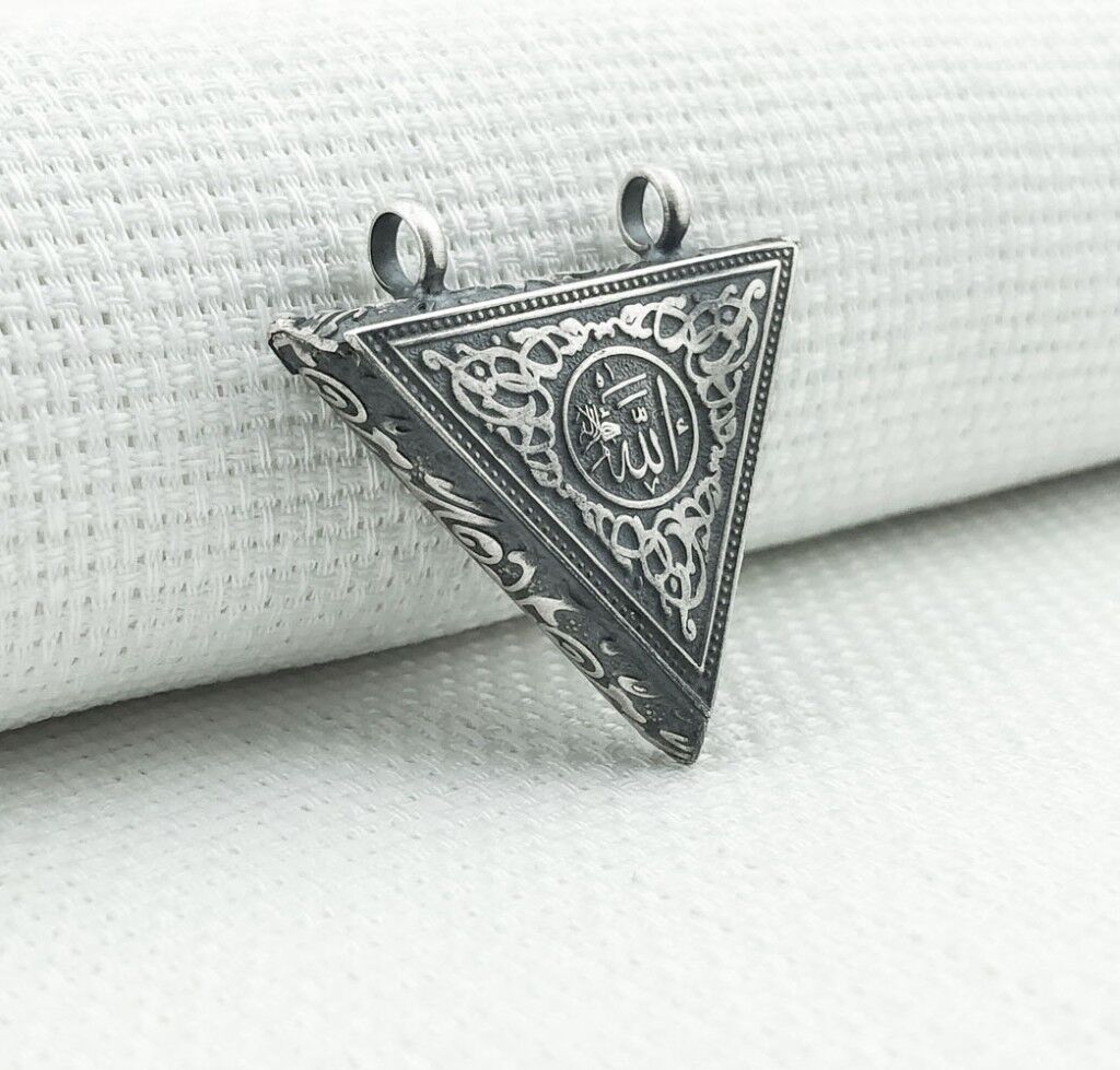 925 Ayar Allah Yazılı Cevşen Muska Kolye Ucu