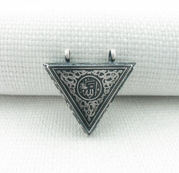 925 Ayar Allah Yazılı Cevşen Muska Kolye Ucu