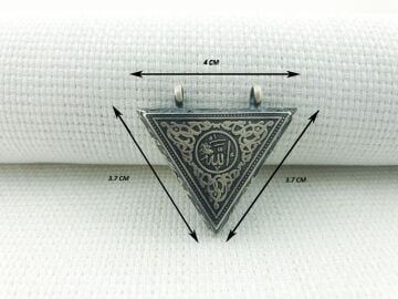 925 Ayar Allah Yazılı Cevşen Muska Kolye Ucu