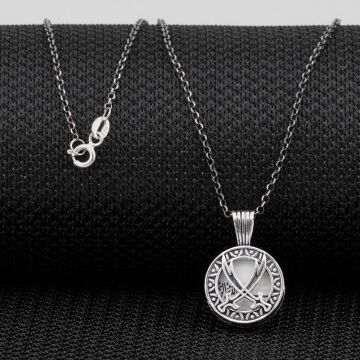 Cevşeni Kebir Dualı Zülfikar Kılıç Tasarımlı 925 Ayar Gümüş Kadın Kolye