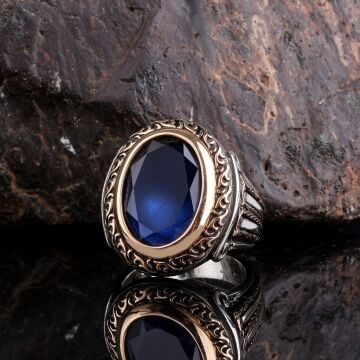 Zirkon Taşlı Model 925 Ayar Gümüş Erkek Yüzük