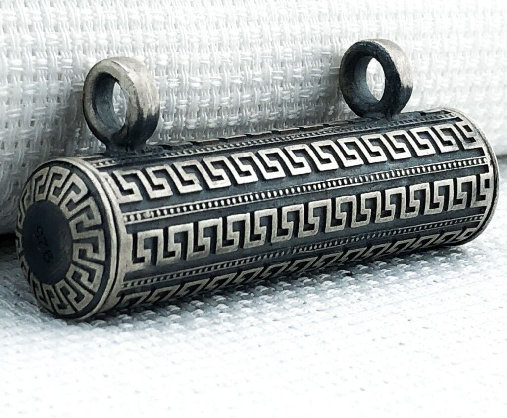 Büyük Boy 925 Ayar Gümüş Cevşen Muska Kabı