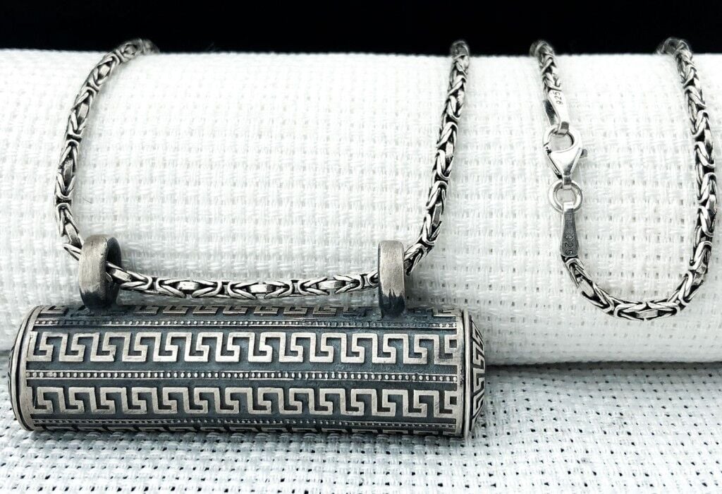 Büyük Boy 925 Ayar Gümüş Cevşen Muska Kabı Kolye