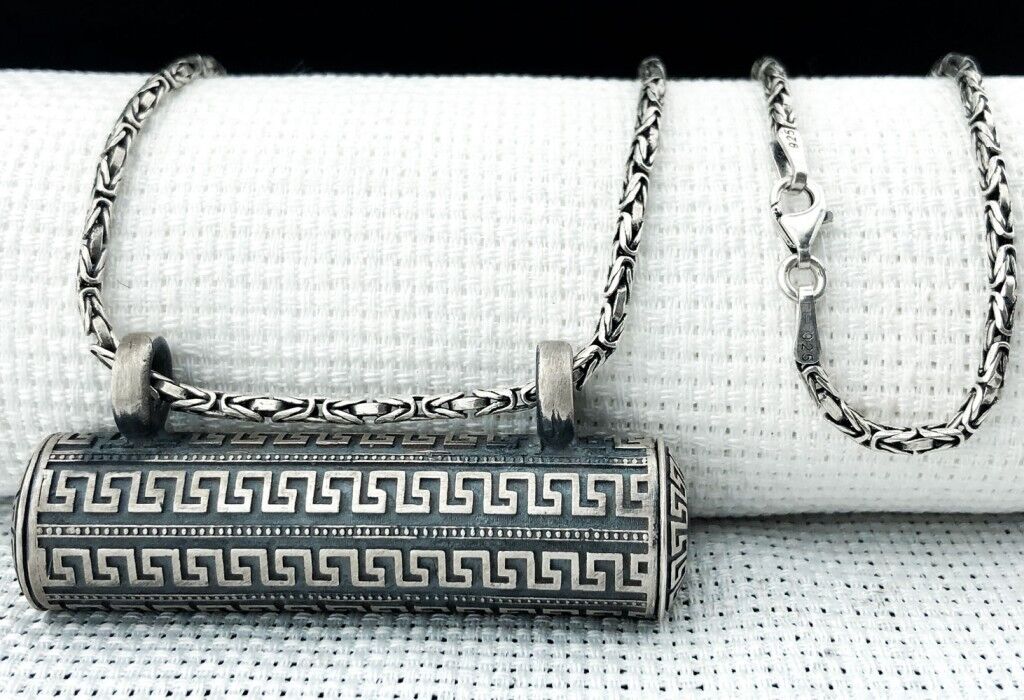 Büyük Boy 925 Ayar Gümüş Cevşen Muska Kabı Kolye