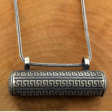 Büyük Boy 925 Ayar Gümüş Cevşen Muska Kabı Kolye