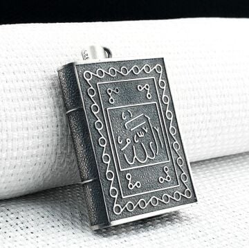 Allah Muhammed Yazılı 925 Ayar Gümüş Muska Kabı