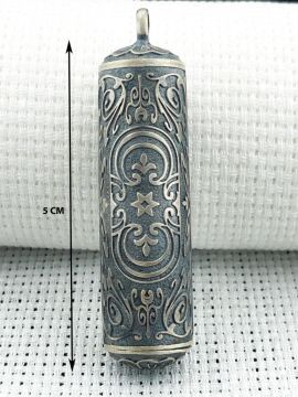 Silindir 925 Ayar Cevşen Muska Kabı Kolye