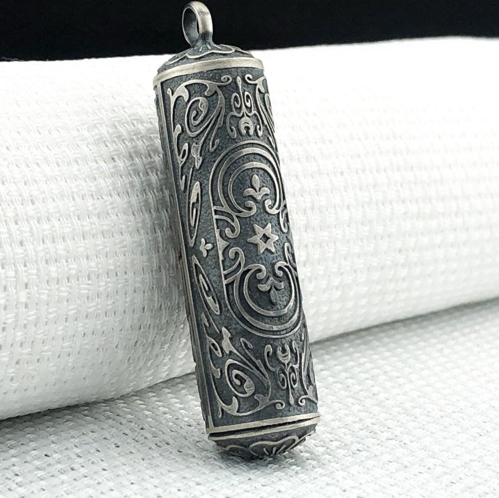 Silindir 925 Ayar Cevşen Muska Kabı