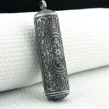 Silindir 925 Ayar Cevşen Muska Kabı