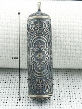 Silindir 925 Ayar Cevşen Muska Kabı