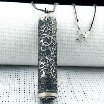 Silindir 925 Ayar Cevşen Muska Kabı Kolye