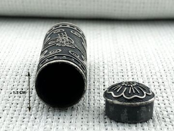 Silindir 925 Ayar Osmanlı Tuğralı Cevşen Muska Kabı Kolye