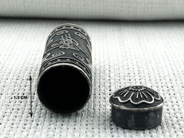 Silindir 925 Ayar Osmanlı Tuğralı Cevşen Muska Kabı
