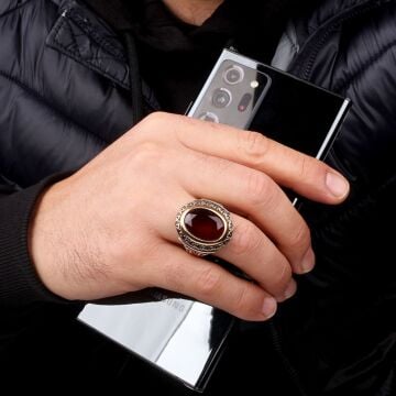 Zirkon Taşlı Model 925 Ayar Gümüş Erkek Yüzük