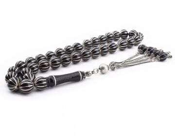 925 Ayar Gümüş Karpuz Dilimli Erzurum Oltu Tesbih