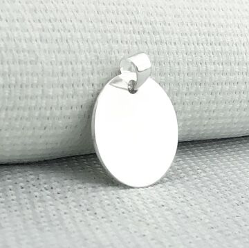 Yuvarlak Düz Parlak 925 Ayar Küçük Boy Gümüş Kolye Ucu