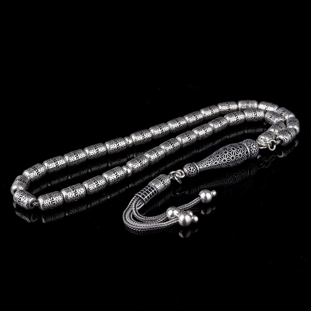 925 Ayar Gümüş Kapsül Kesim Fizyon Tesbih Model 1