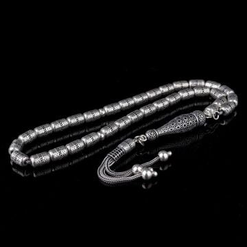 925 Ayar Gümüş Kapsül Kesim Fizyon Tesbih Model 1