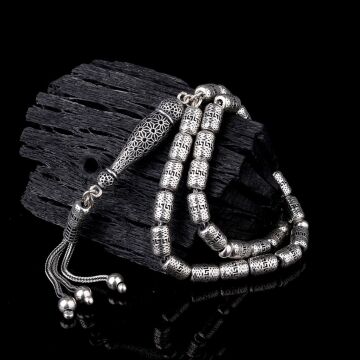 925 Ayar Gümüş Kapsül Kesim Fizyon Tesbih Model 1