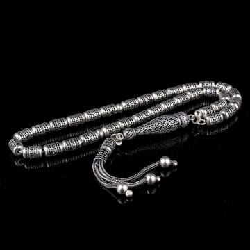 925 Ayar Gümüş Kapsül Kesim Fizyon Tesbih Model 3