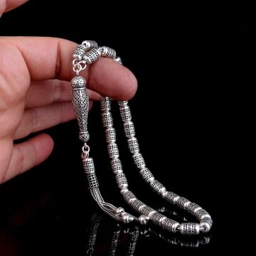 925 Ayar Gümüş Kapsül Kesim Fizyon Tesbih Model 3