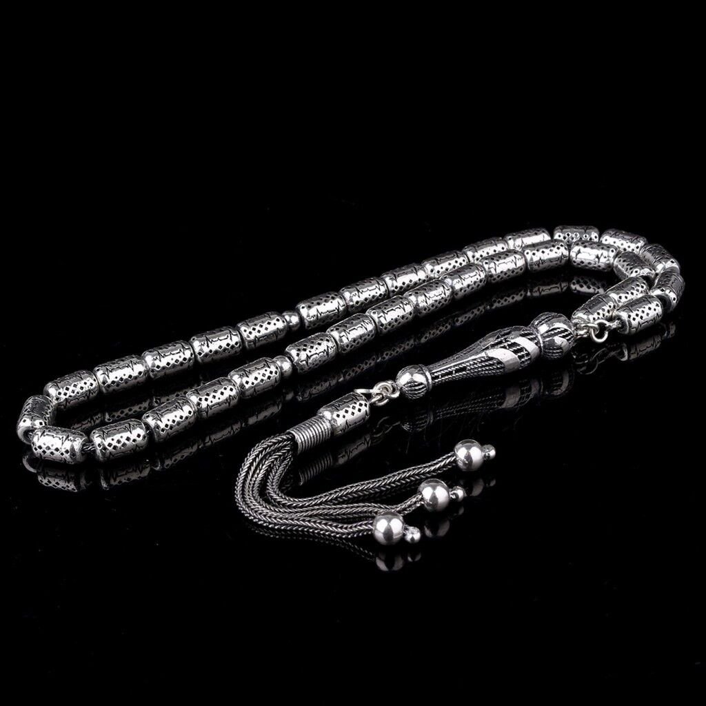 925 Ayar Gümüş  Kapsül Kesim Fizyon Tesbih Model 4