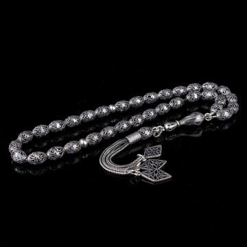 925 Ayar Gümüş Arpa Kesim Döküm Tesbih