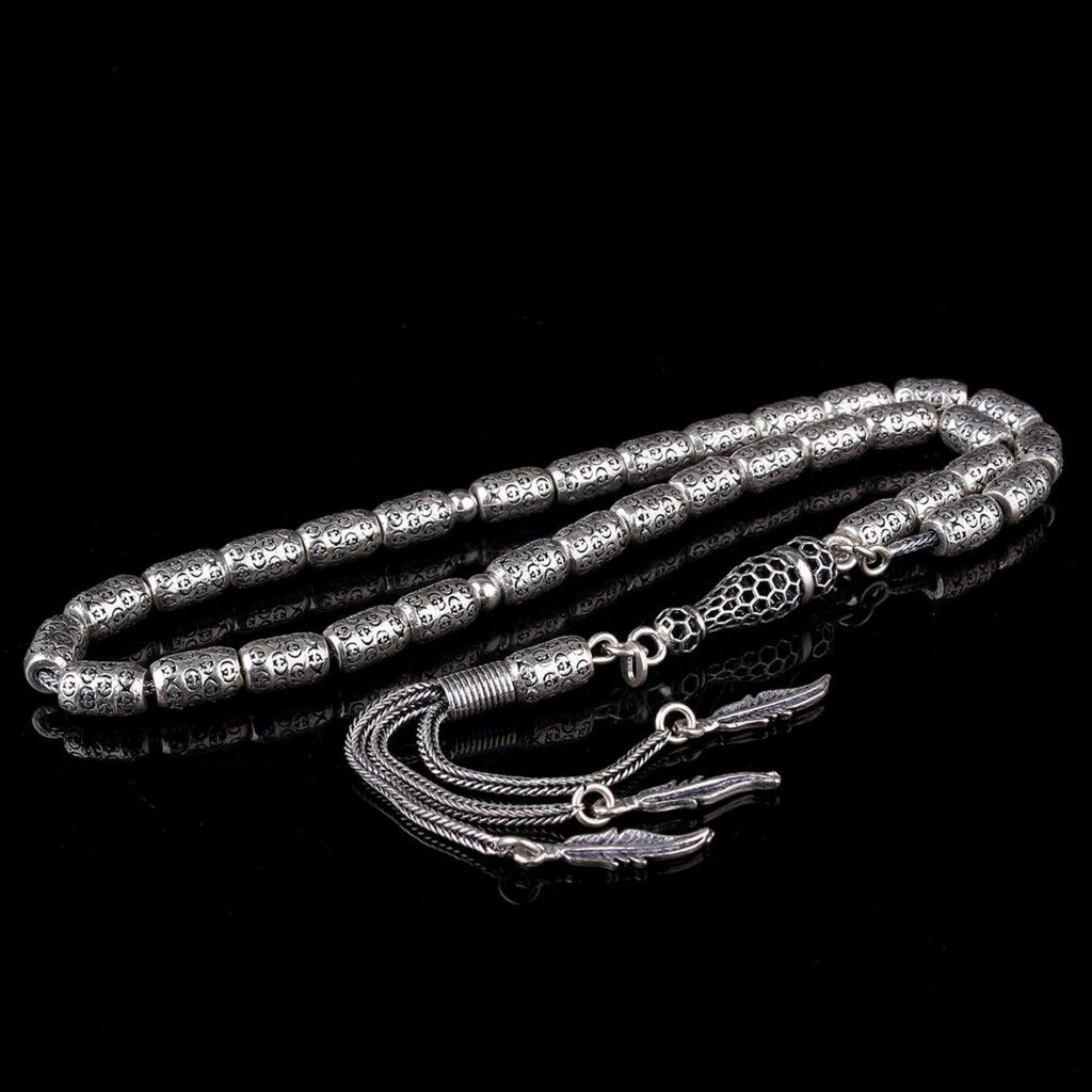 925 Ayar Gümüş Kapsül Kesim Fizyon Tesbih Model 10