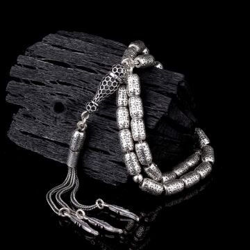 925 Ayar Gümüş Kapsül Kesim Fizyon Tesbih Model 10