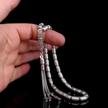 925 Ayar Gümüş Kapsül Kesim Fizyon Tesbih Model 10